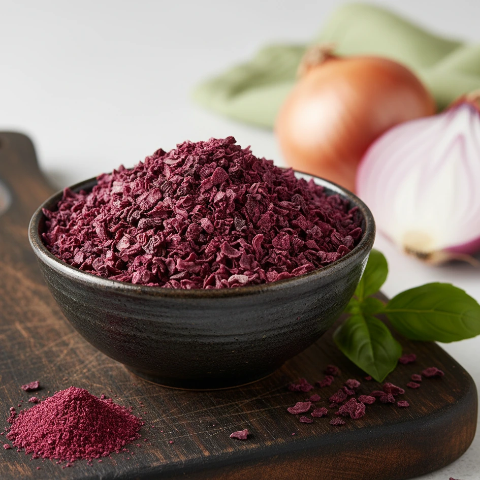 dehydrated red onion kibbled