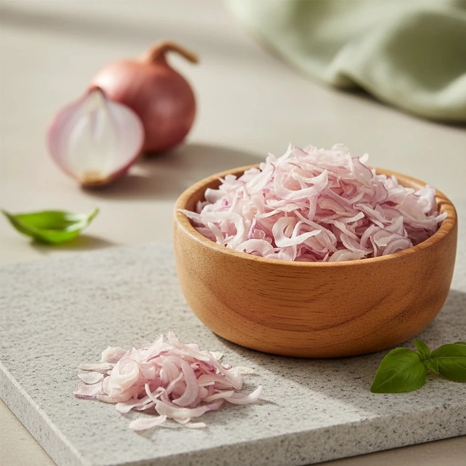 dehydrated pink onion flakes